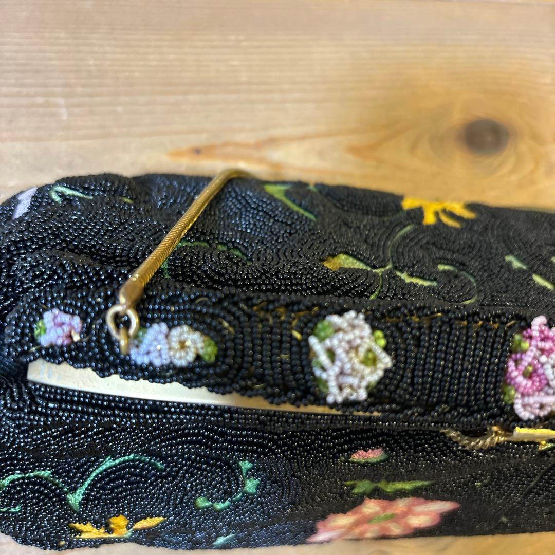 パーティバッグ フランス アンティーク 総ビーズ 刺繍