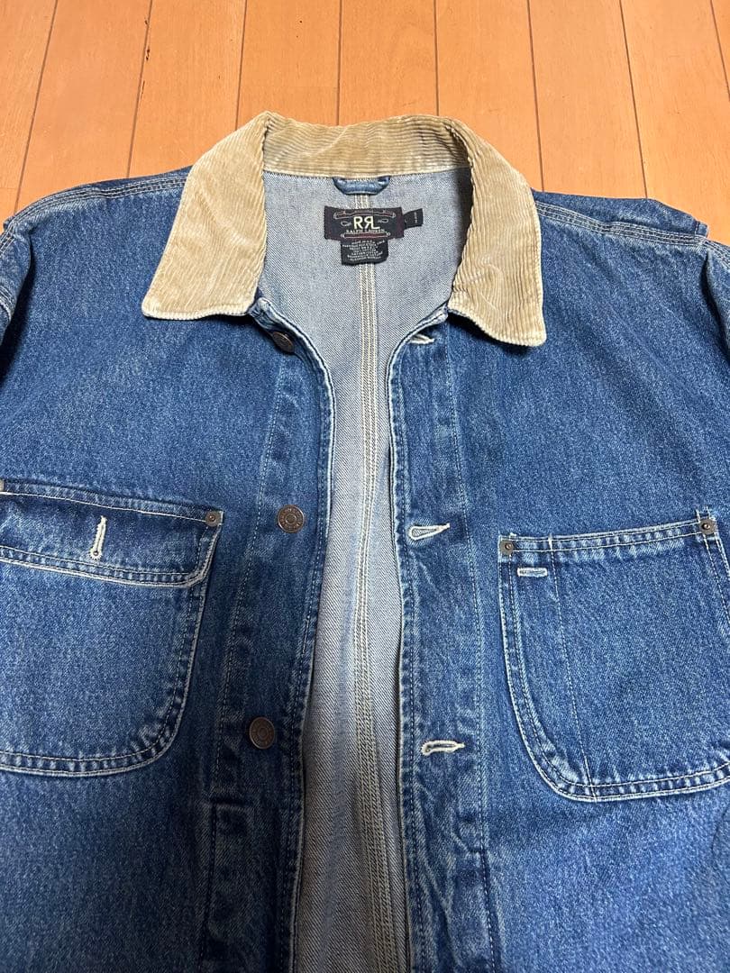 RRL デニムジャケット コーデュロイ襟付き
