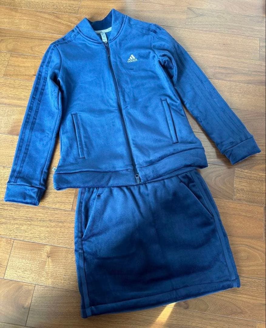 【新品】adidas golf ゴルフウェア　セットアップ　ネイビー　秋冬