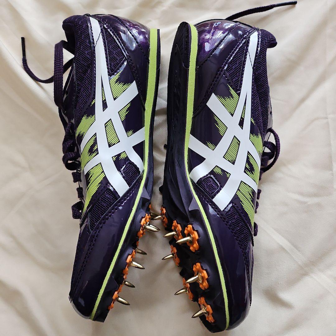 【24cm】ASICSエフォート 陸上競技用スパイクシューズ 紫/緑