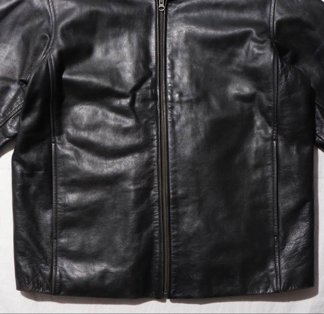 90s OLD GAP ブラック 本革 レザージャケット 黒