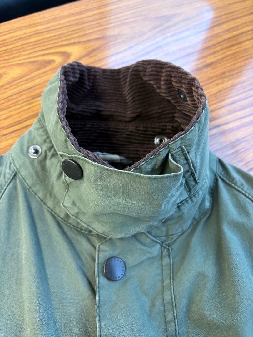 barbour　白タグ　ビデイル　ウォッシュド　セージ　38