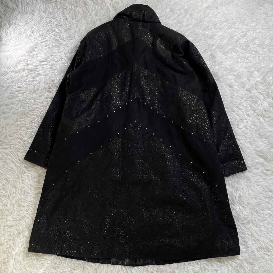 ジャケット・アウター Archive Suede Leather Long Coat Studded