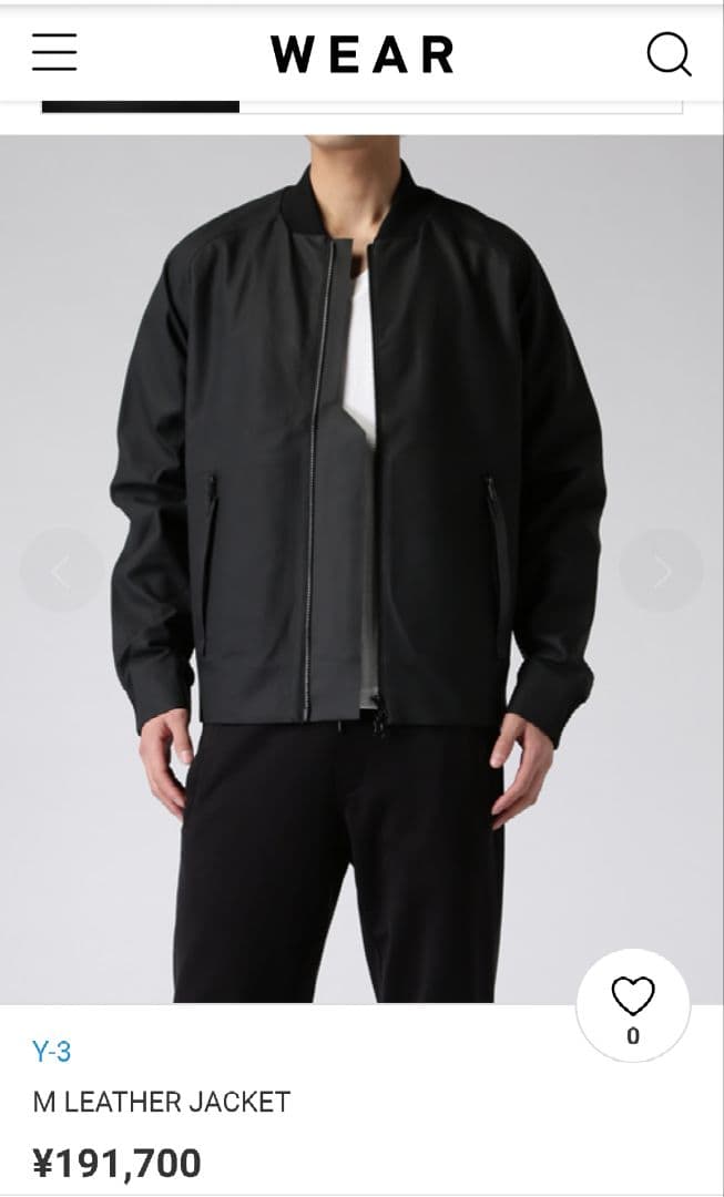 ワイスリー レザージャケット Y-3 M LEATHER JKT