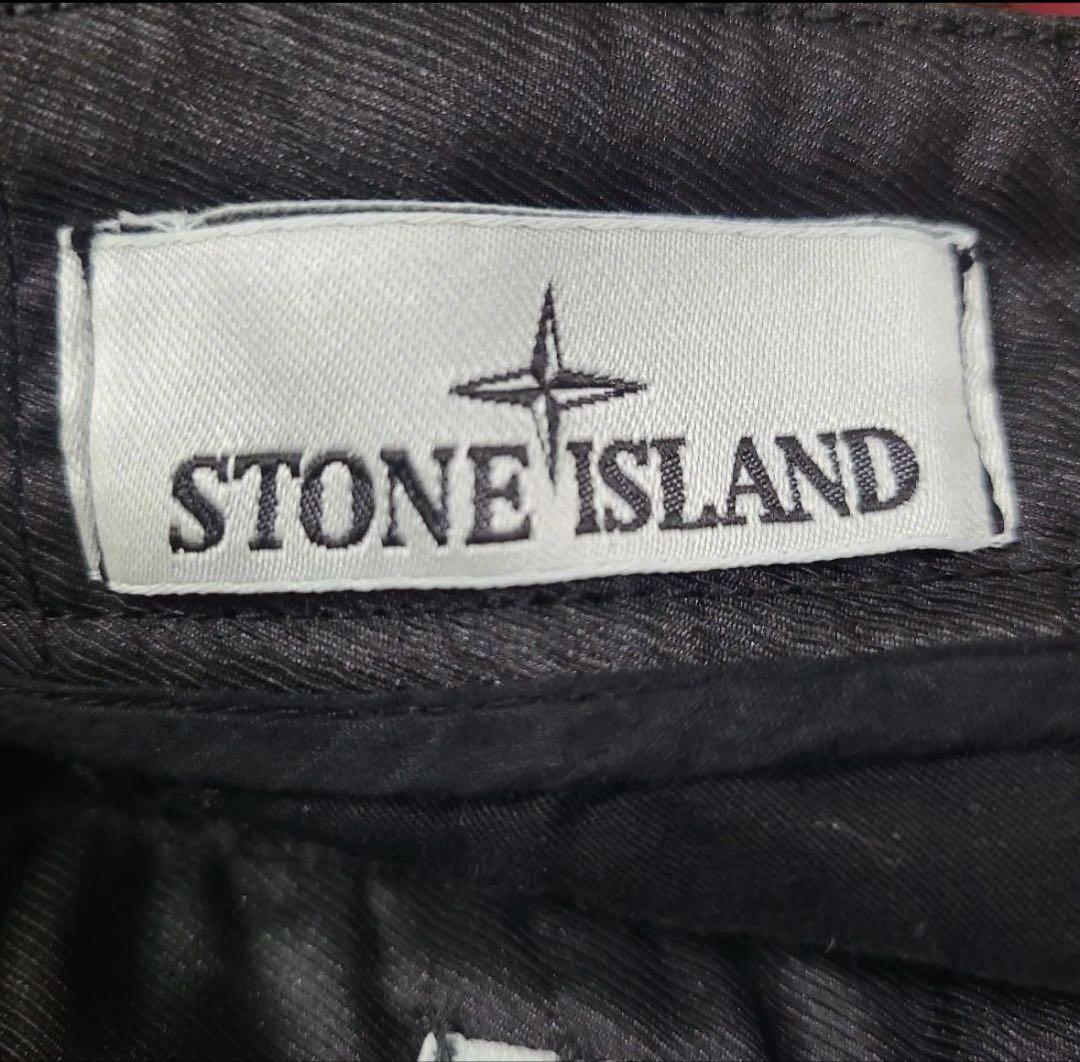 stone ストーンアイランド 黒 ブラック w30 カーゴパンツ