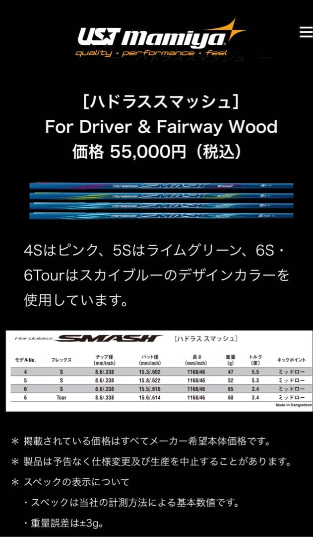 ハドラススマッシュ　5S 1W用と6S FW用の２本セット　タイトリストスリーブ
