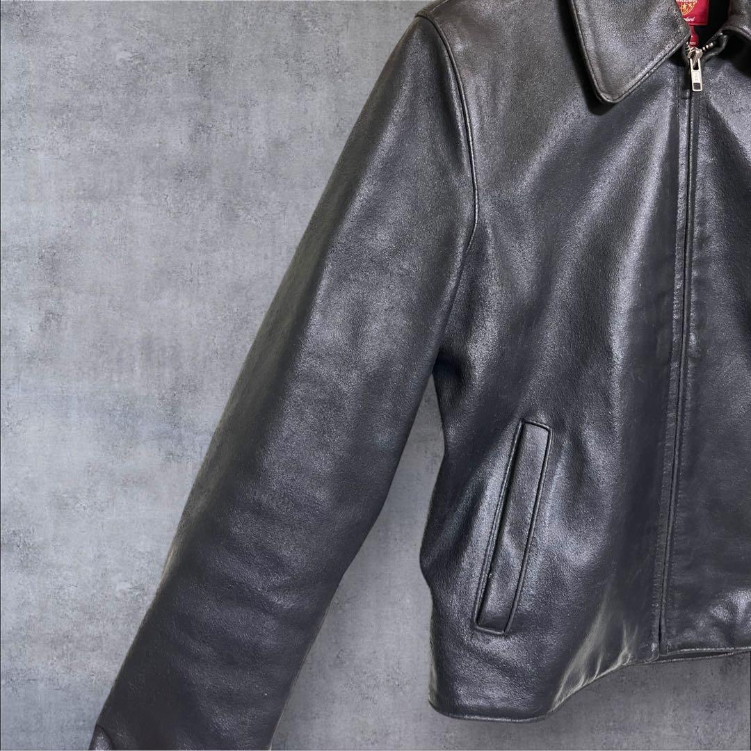 GAP BLUE JEANS レザージャケット 本革 ブラック 短丈 S