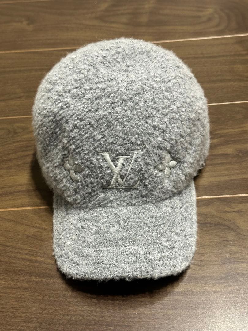 超美品 ルイヴィトン VUITTON ウールグラム キャップ 帽子 ニット帽