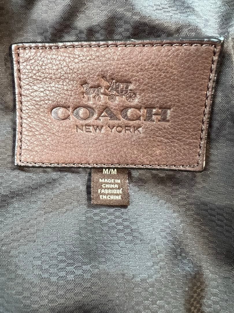 COACH コーチ　ブラウン　レザージャケット　牛革　メンズ　レディース