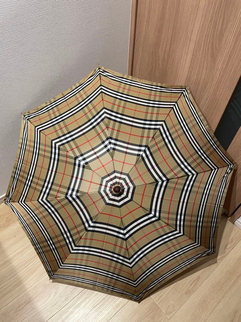 【未使用】BURBERRY バーバリー ノバチェック 折りたたみ傘 チェック柄