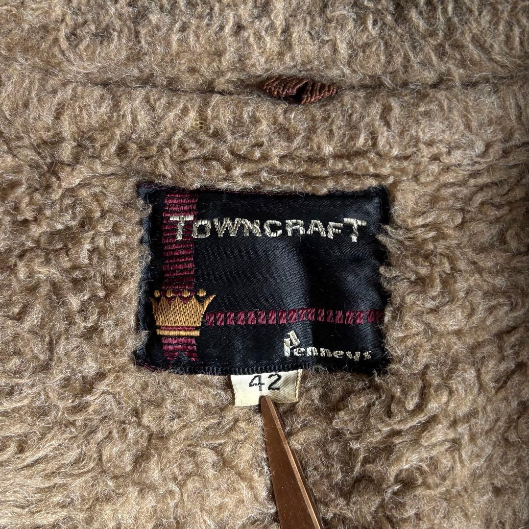 【60s TOWNCRAFT】ジップレザージャケット　本革　襤褸　vintage