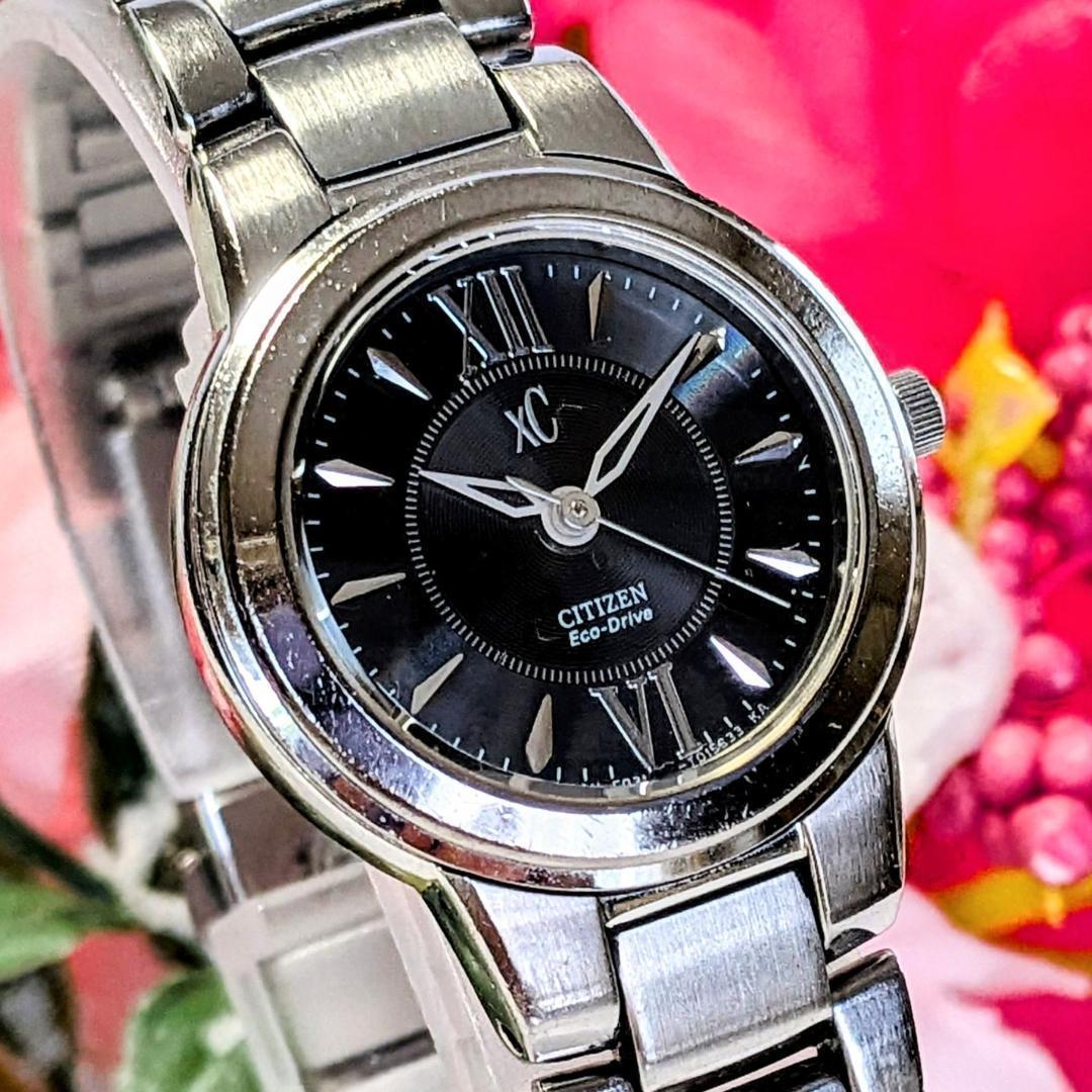 良品 CITIZENシチズン レディース腕時計 xCクロスシー ブラック 箱付き