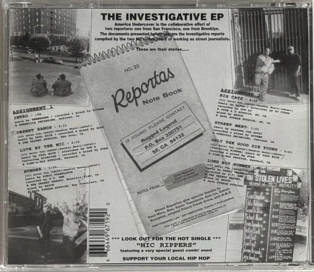 洋楽 STREET REPORTAS / AMERICA UNDERCOVER