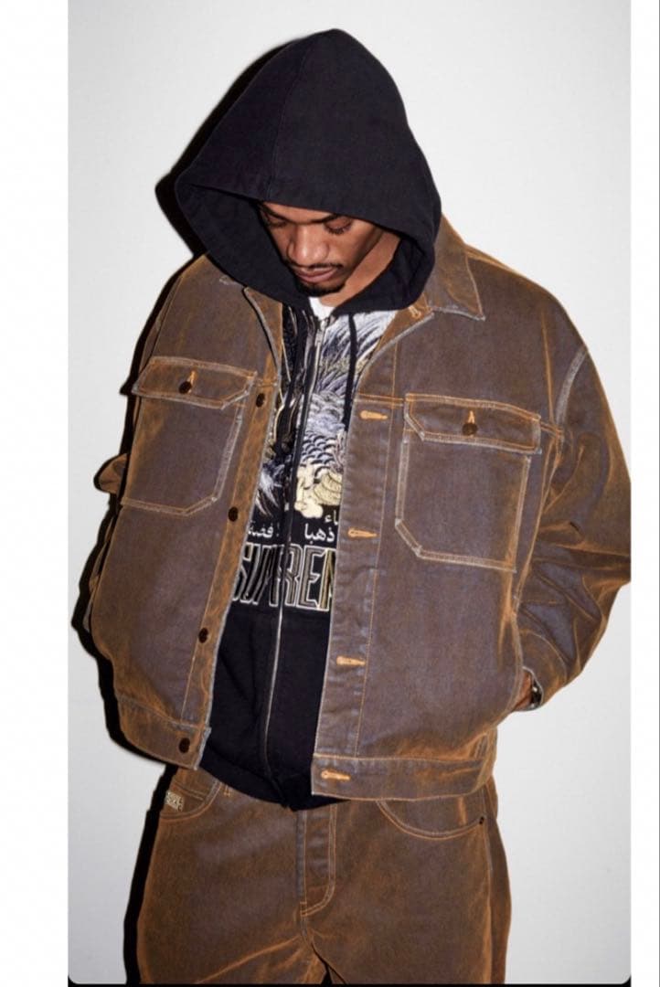 辰哉 　Supreme Flocked Denim セットアップ