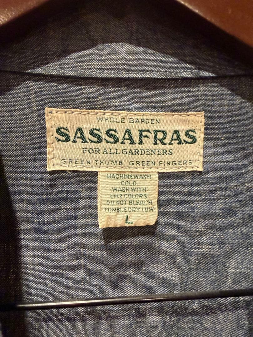 SASSAFRAS シャンブレーデニムジャケット L 美品