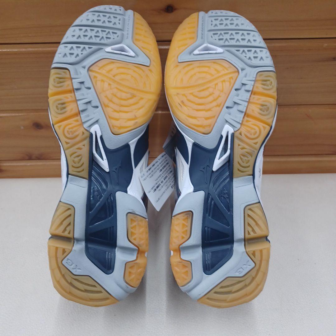 Mizuno バレーボールシューズ ホワイト/ネイビー/レッド　27cm