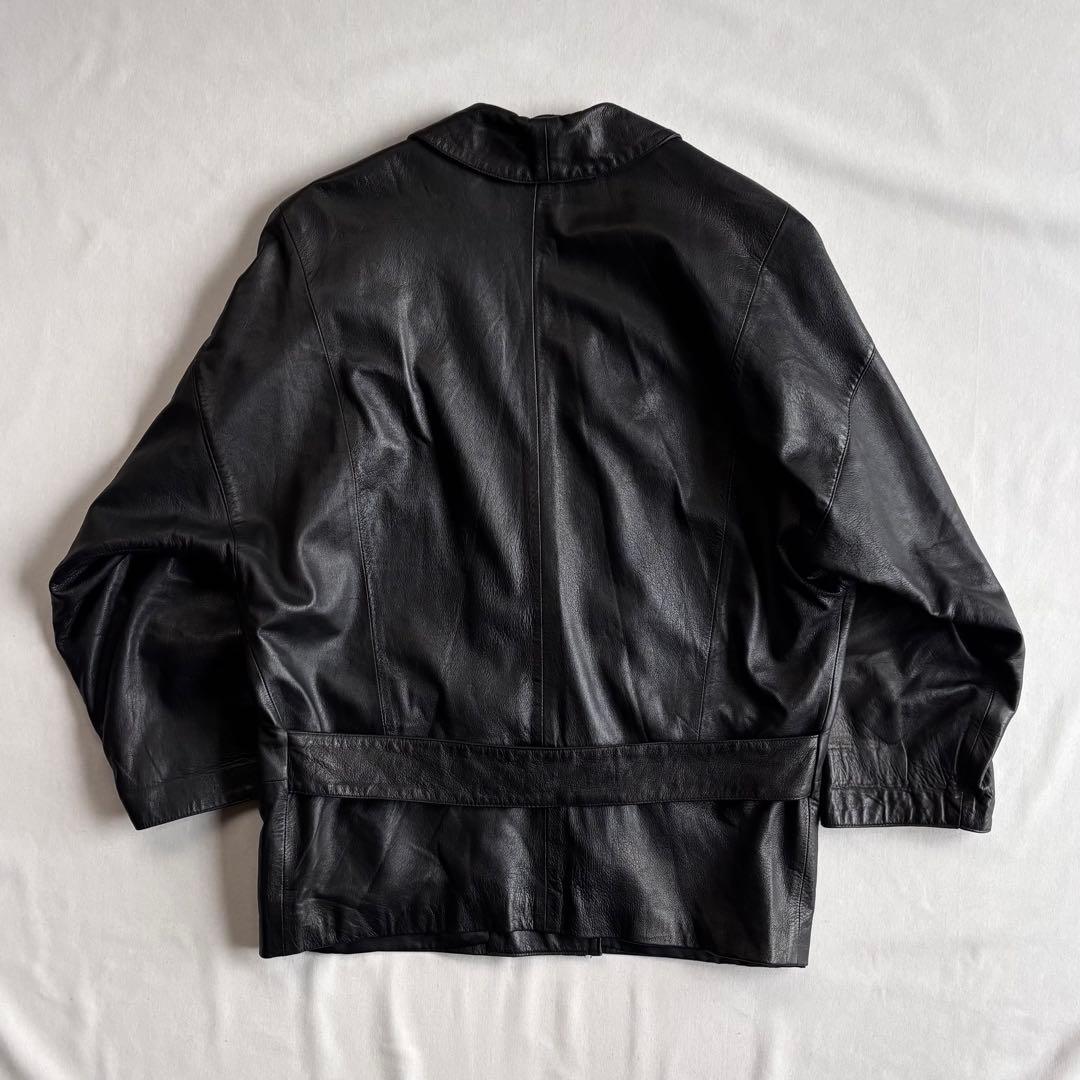 80s-90s EURO label “KIMONO\" leather JKT