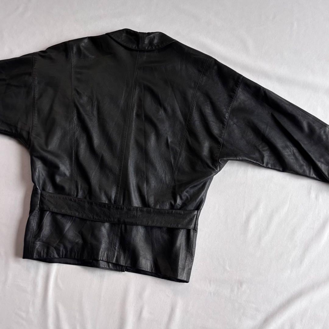 80s-90s EURO label “KIMONO\" leather JKT