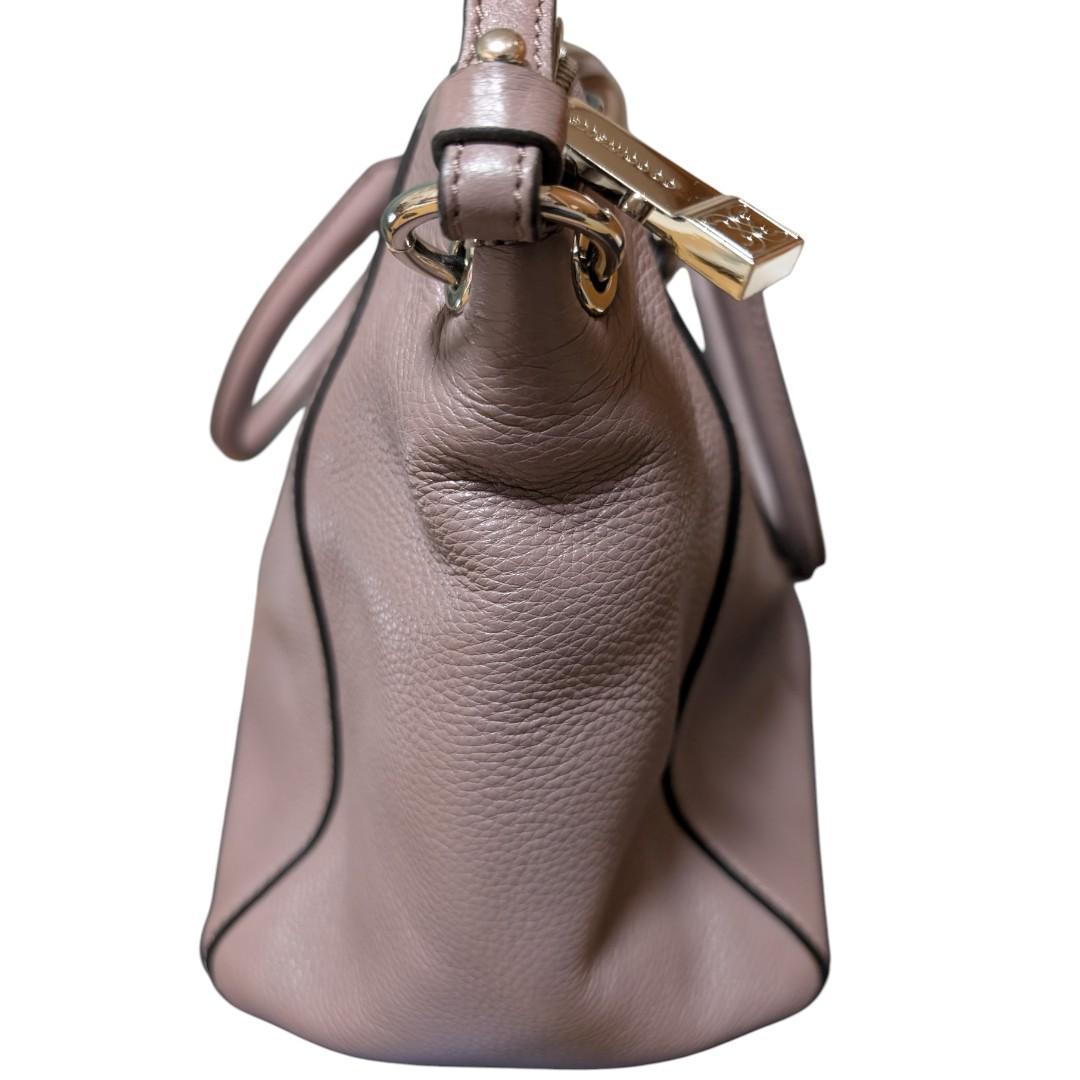 COCCINELLE 薄紫 レザー ハンドバッグ