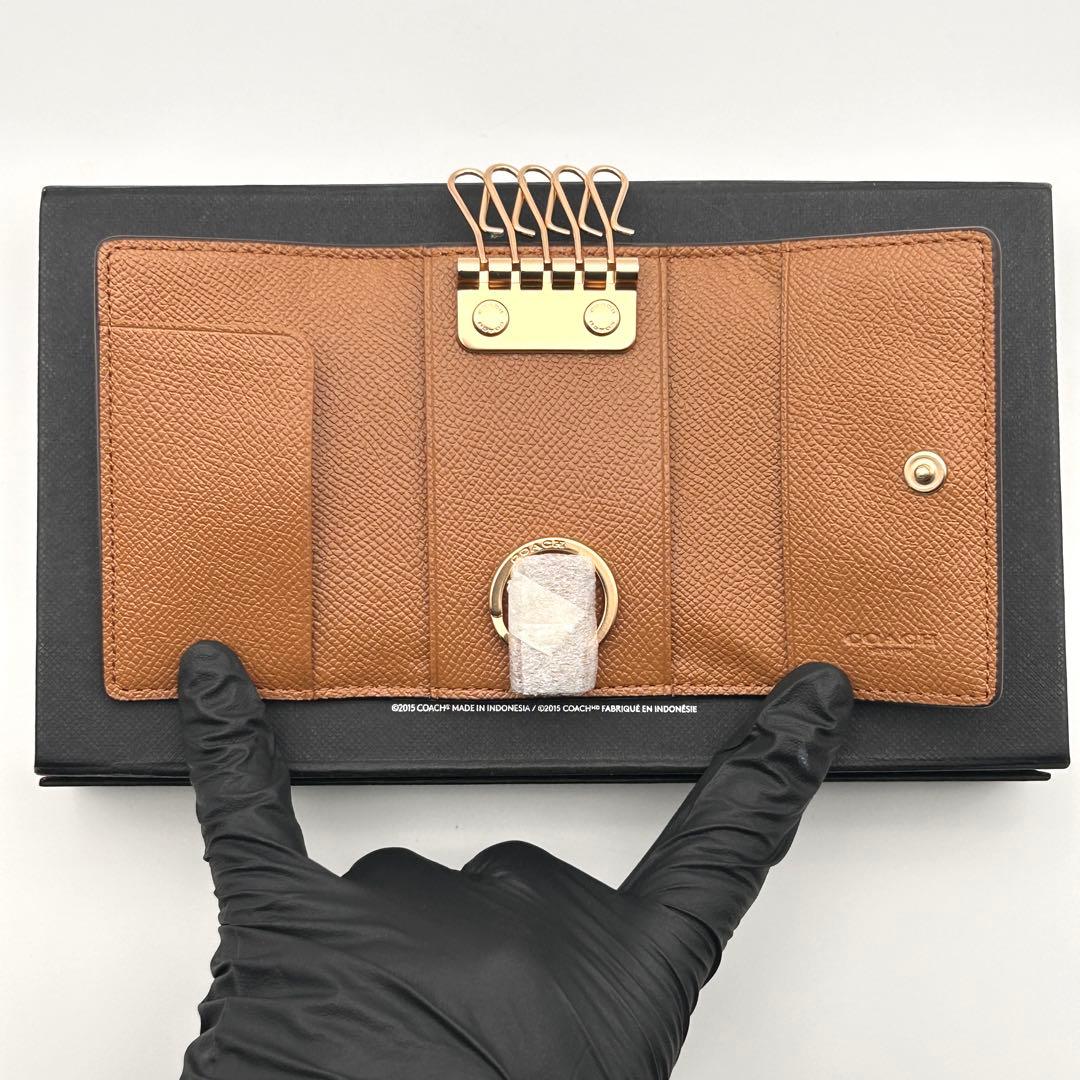 【未使用級】COACH コーチ 5連 キーケース 高級 レザー ✨極美品✨