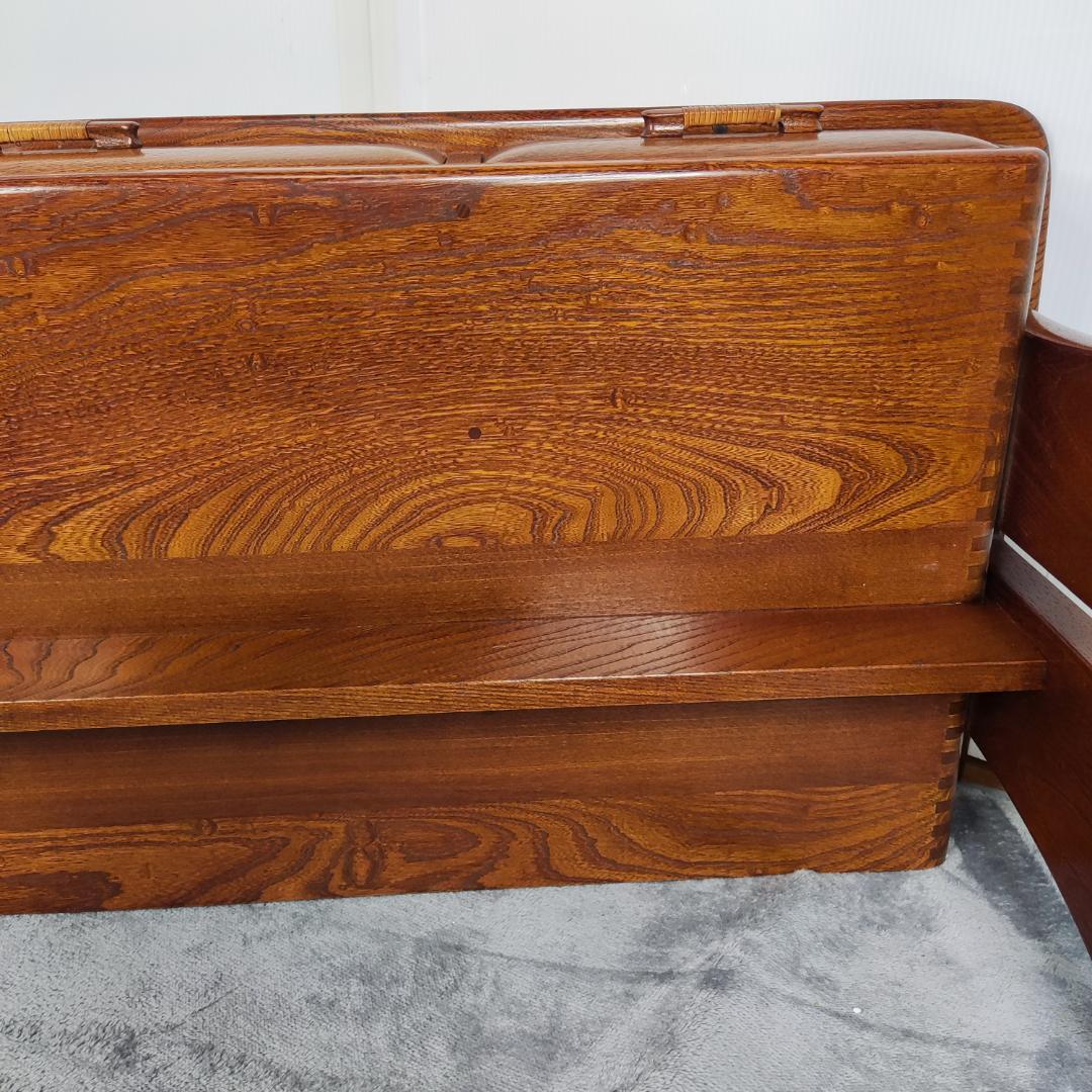 中古　最高級！指物工芸家具　駿河工芸　総欅(ケヤキ)無垢材　座机　文机