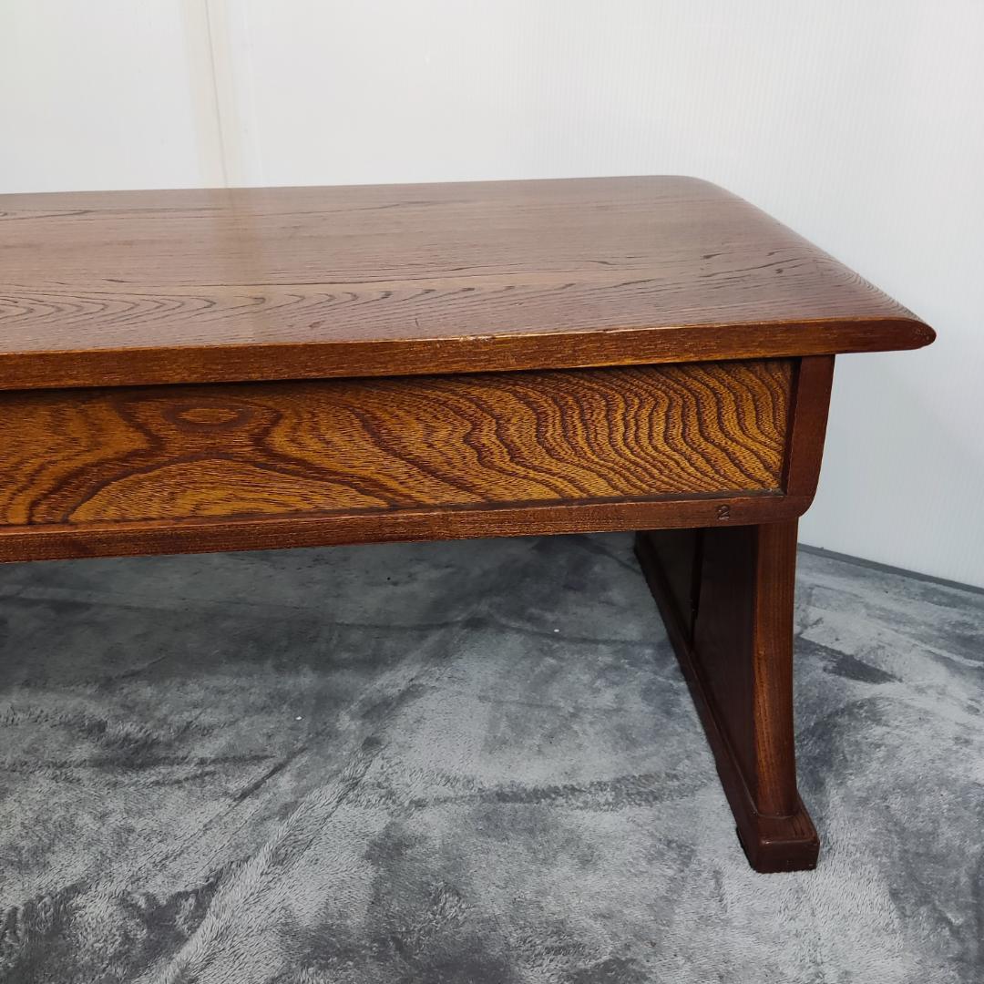 中古　最高級！指物工芸家具　駿河工芸　総欅(ケヤキ)無垢材　座机　文机