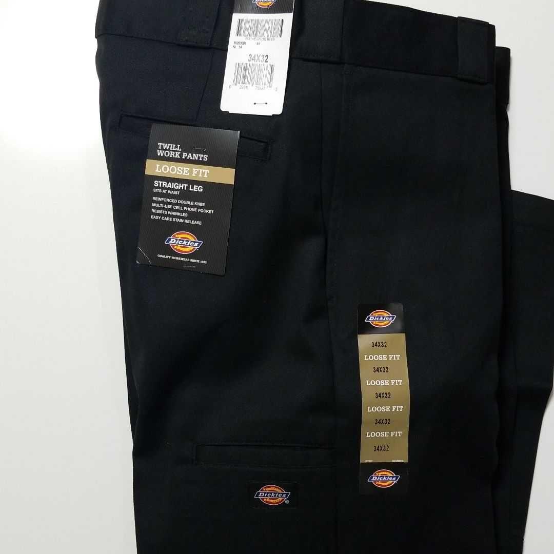 34×32【新品・未使用】ディッキーズ　ダブルニー　85283　BLACK
