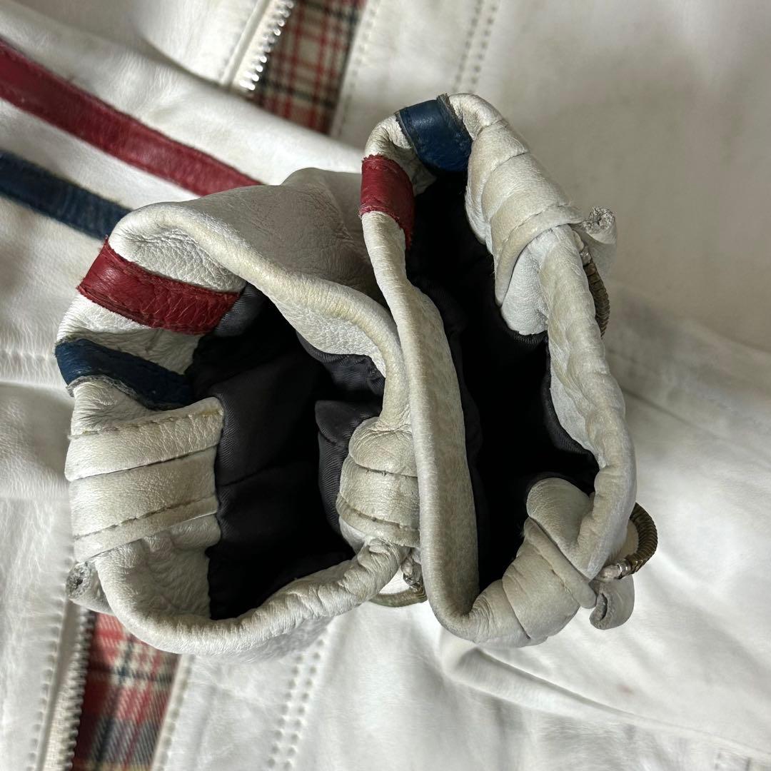 マ*ア様 ★Schott★ショット シングルライダース 白 XS 牛革 レザージ