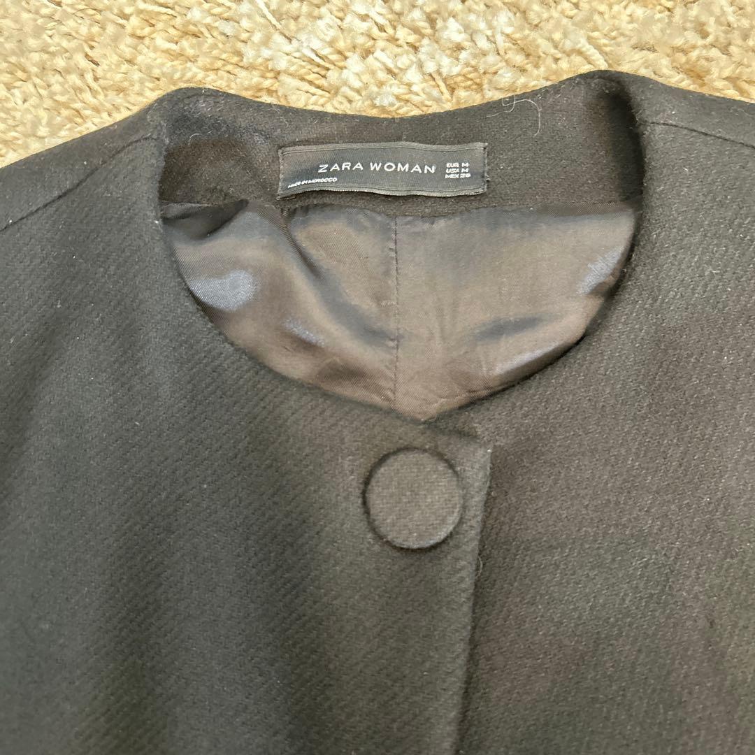 ZARA ケープコート　ブラック