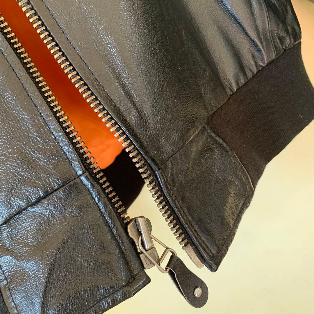 Michael Hoban WHEREMI レザージャケット M 黒 ミリタリー