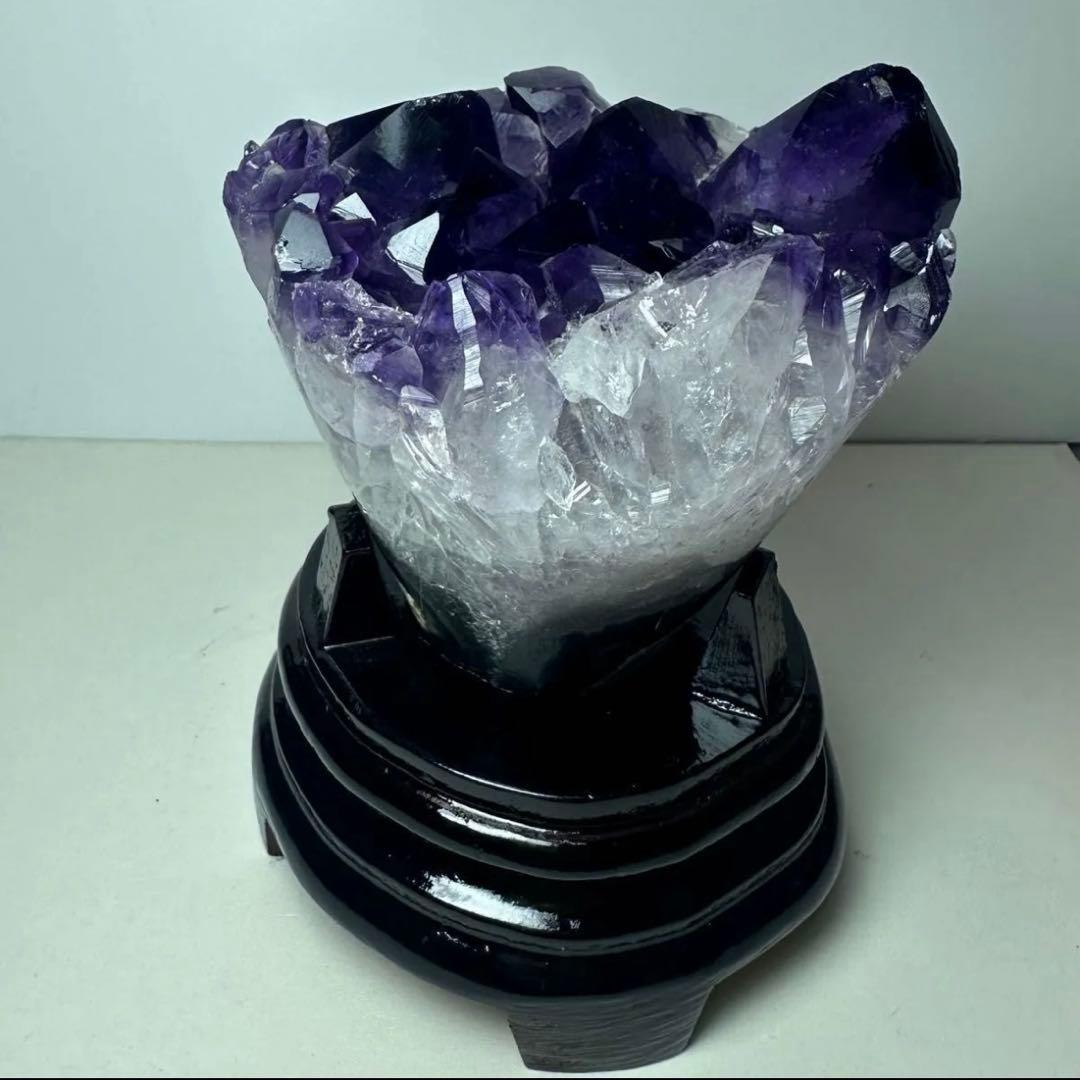 ✨フラワーアメジストクラスター 876g 紫水晶 原石 天然石 置物 ①