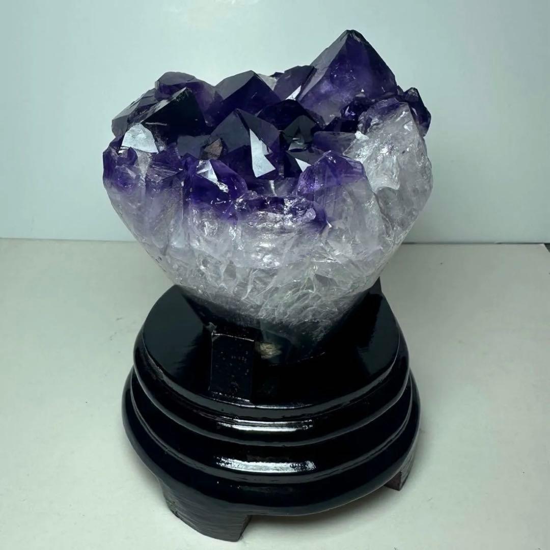 ✨フラワーアメジストクラスター 876g 紫水晶 原石 天然石 置物 ①