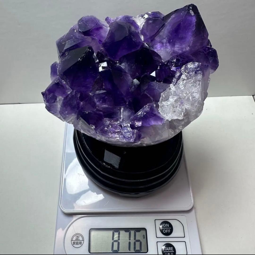 ✨フラワーアメジストクラスター 876g 紫水晶 原石 天然石 置物 ①