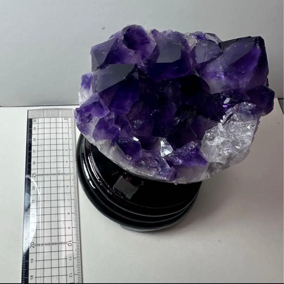 ✨フラワーアメジストクラスター 876g 紫水晶 原石 天然石 置物 ①