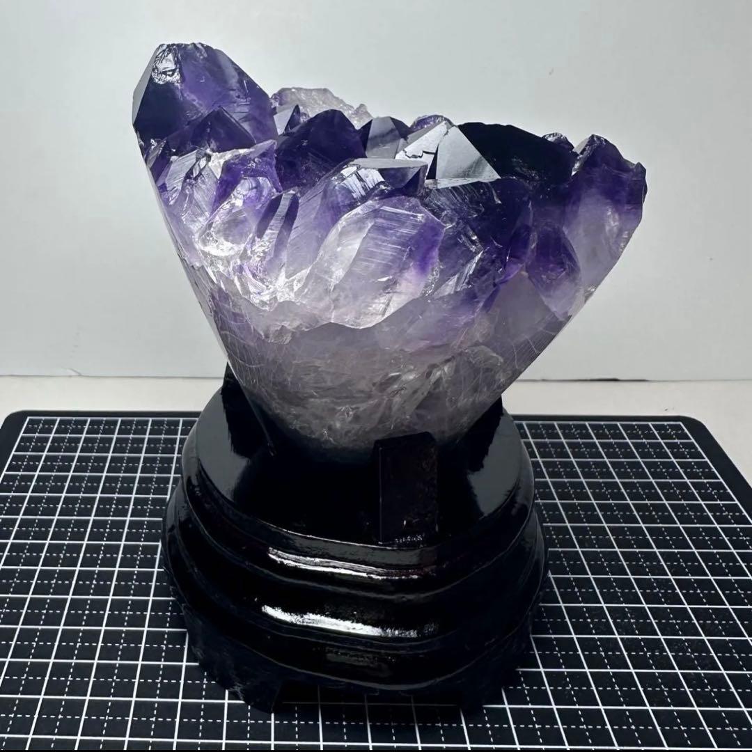 ✨フラワーアメジストクラスター 876g 紫水晶 原石 天然石 置物 ①