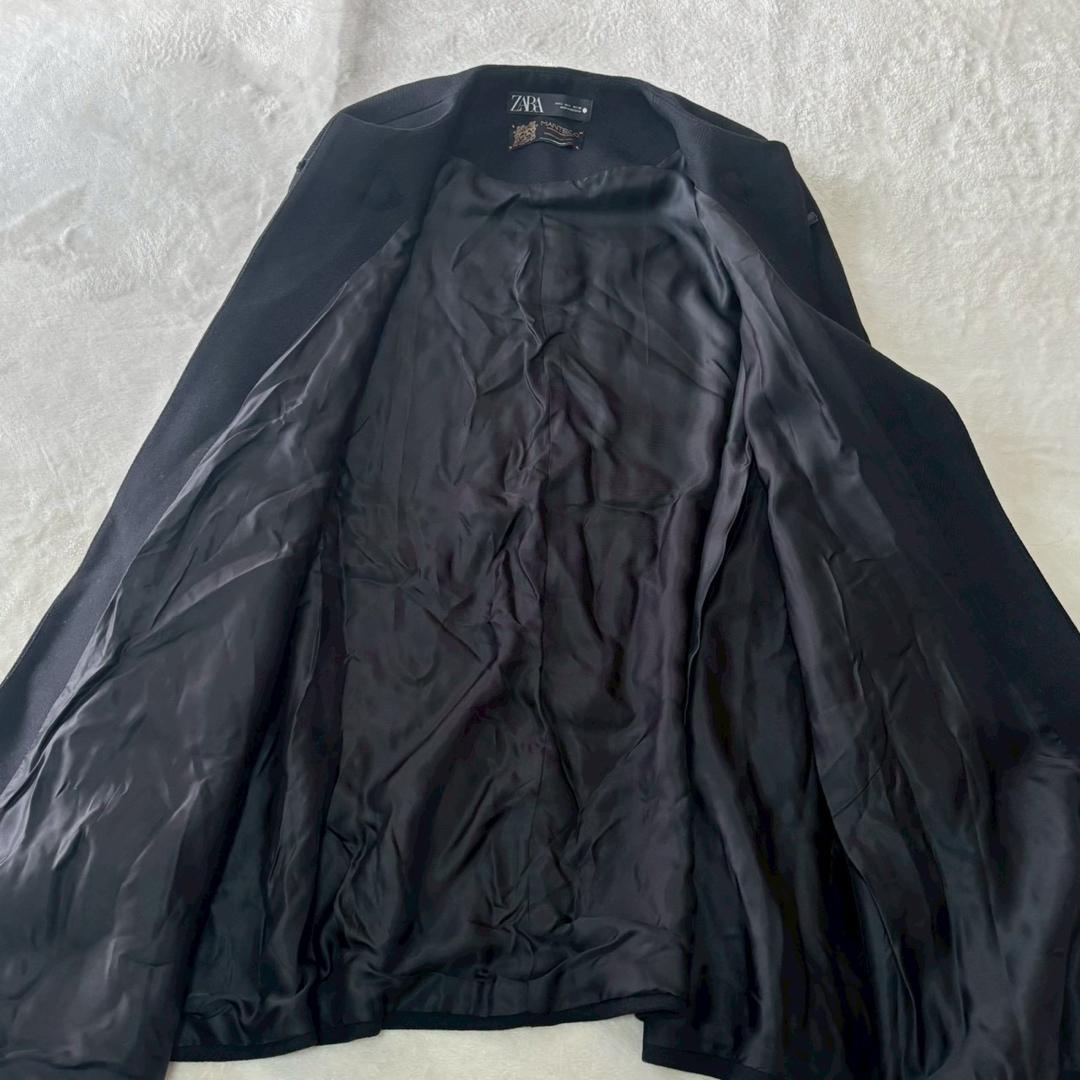 完売品　ZARA ザラ×マンテコ ケープコート【L】ウール混 ポンチョ 黒 人気