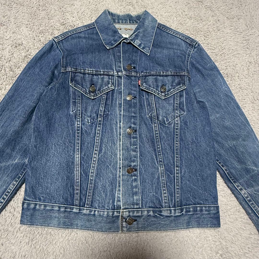 70s USA製 LEVI'S 70505 デニム ジャケット　縦落ち　4th