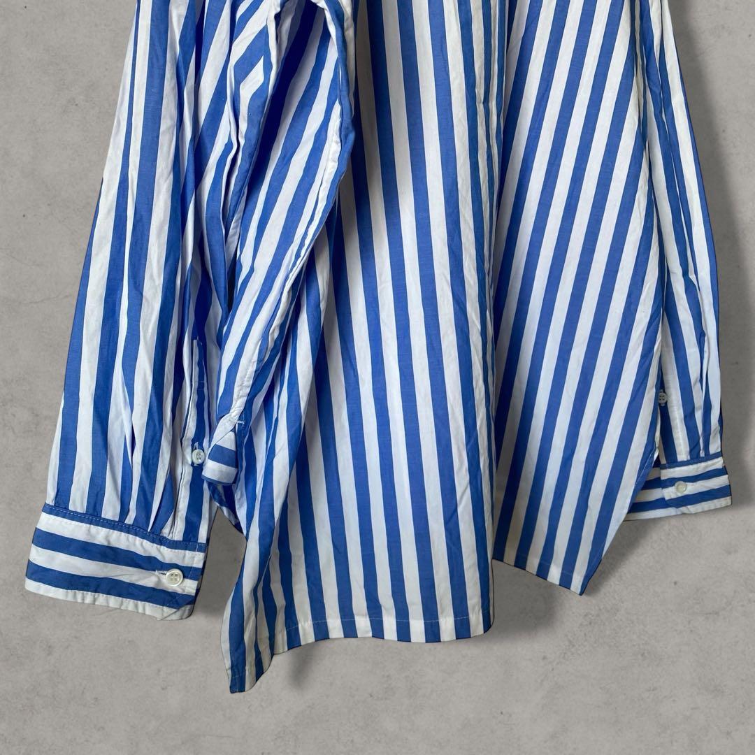 美品✨ユニヴァーサルティシュ ストライプ シャツ ブラウス コットン 日本製