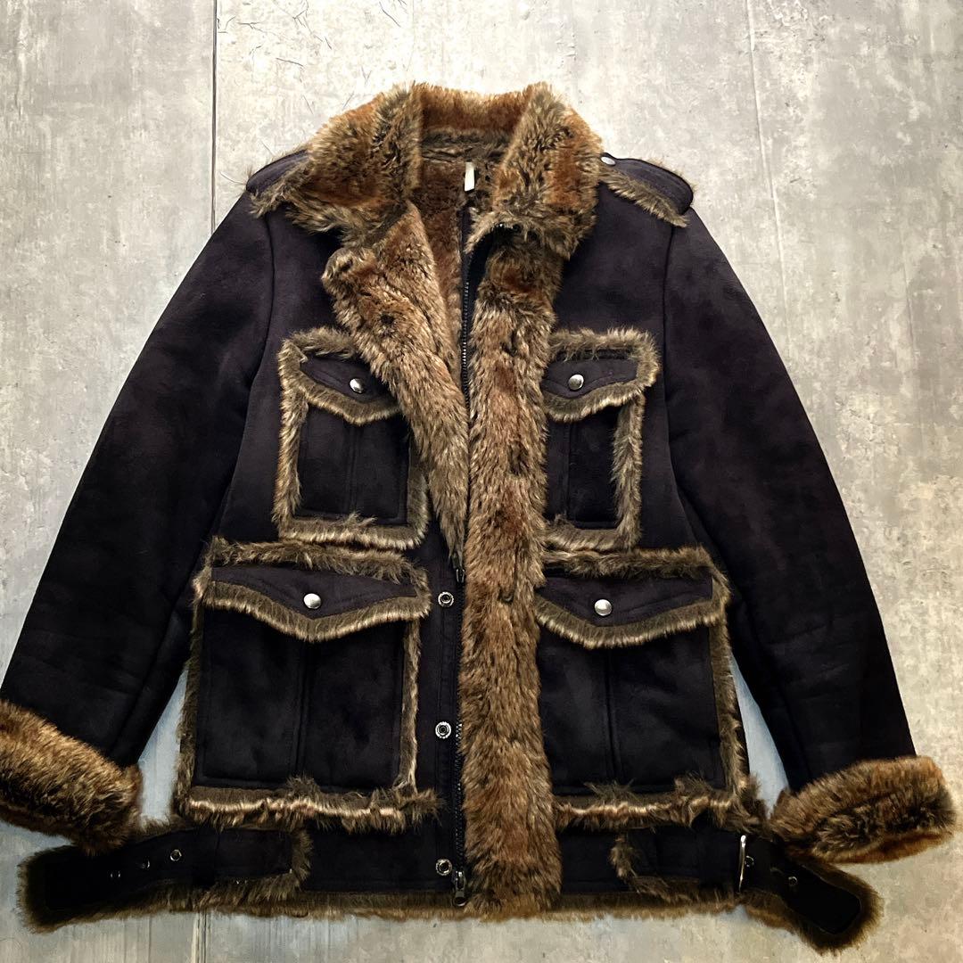 ジャケット・アウター archive 00s fur jacket y2k grunge rock