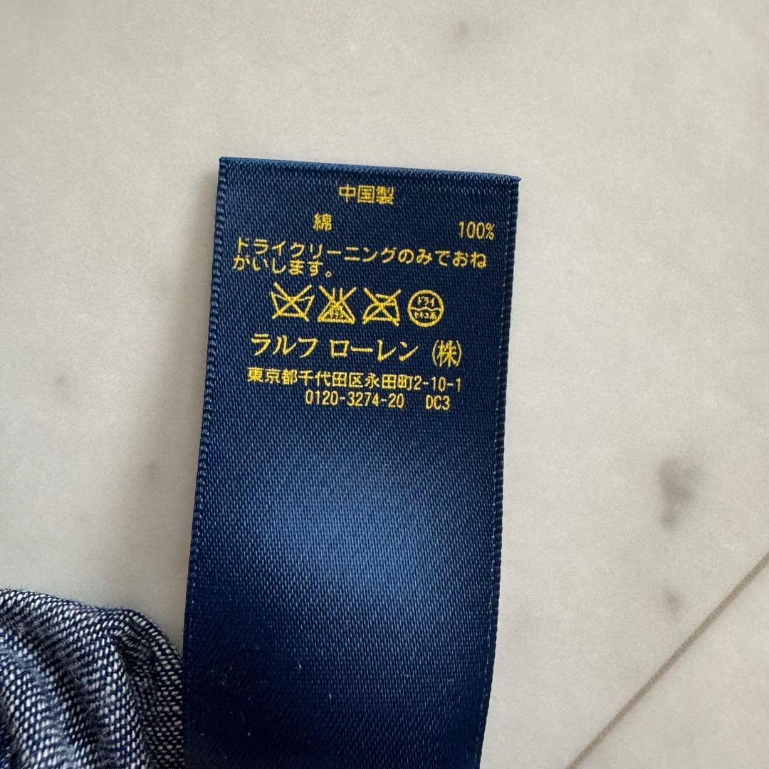 ラルフローレン　デニム　コットン100 長袖シャツワンピース　ロング