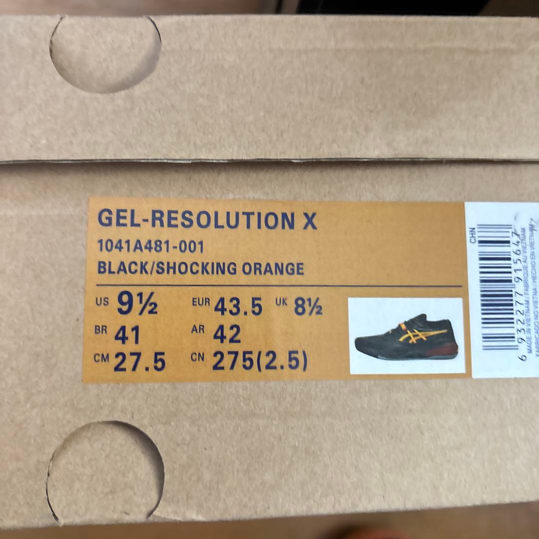 ASICS GEL-RESOLUTION X ブラック/オレンジ 27.5