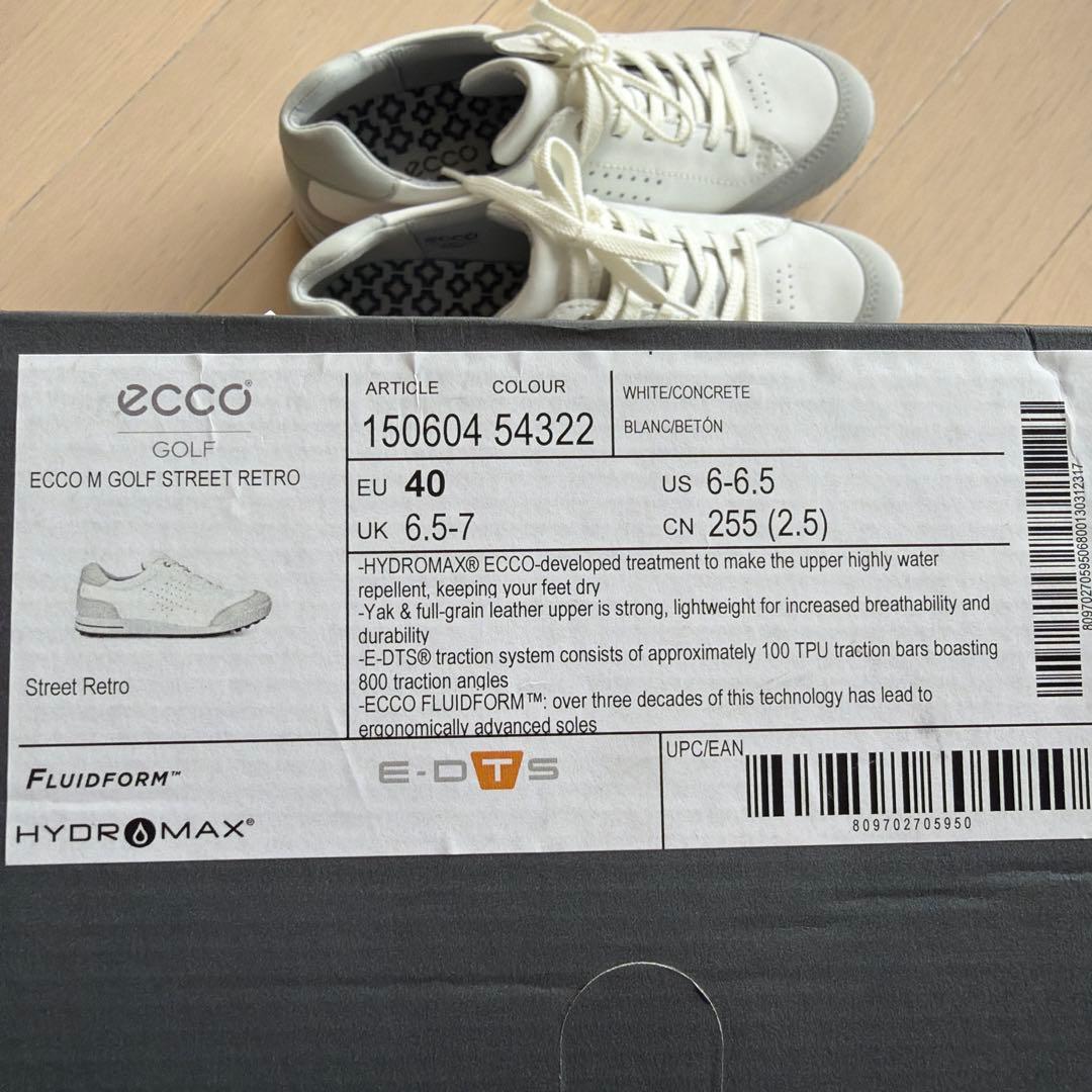 ECCO M GOLF STREET RETRO ゴルフシューズ 40 靴