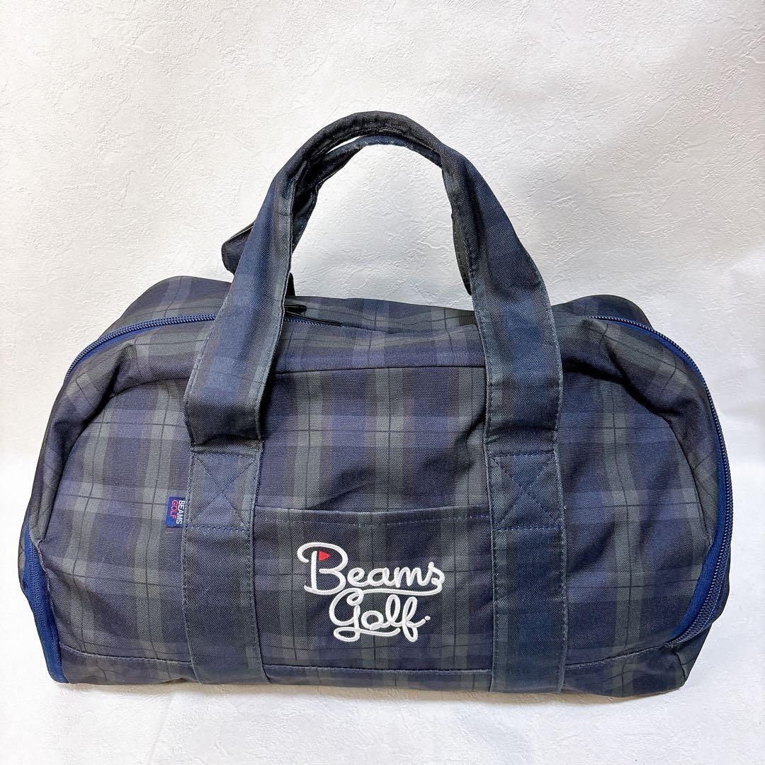 BEAMS GOLF シューズ収納付　ボストンバッグ 大容量 ネイビー ゴルフ