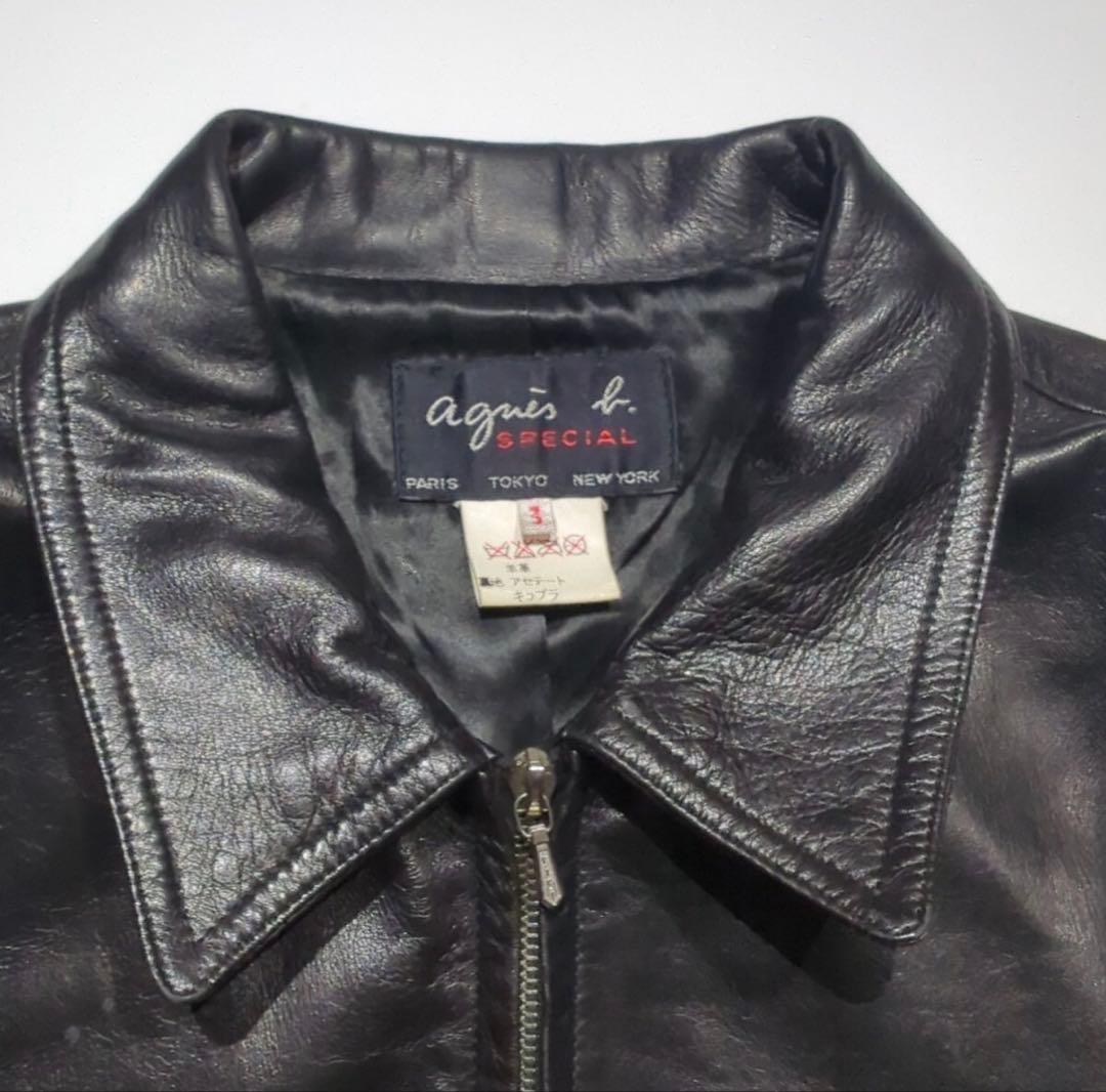 90s Agnès b Special Leather Jacket size3