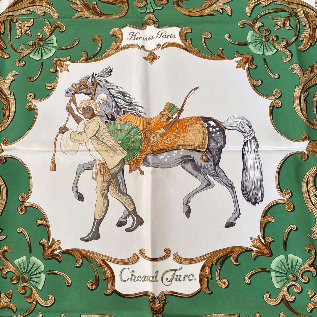 【新品・未使用】エルメス スカーフ カレ90 トルコの馬 Cheval Turc