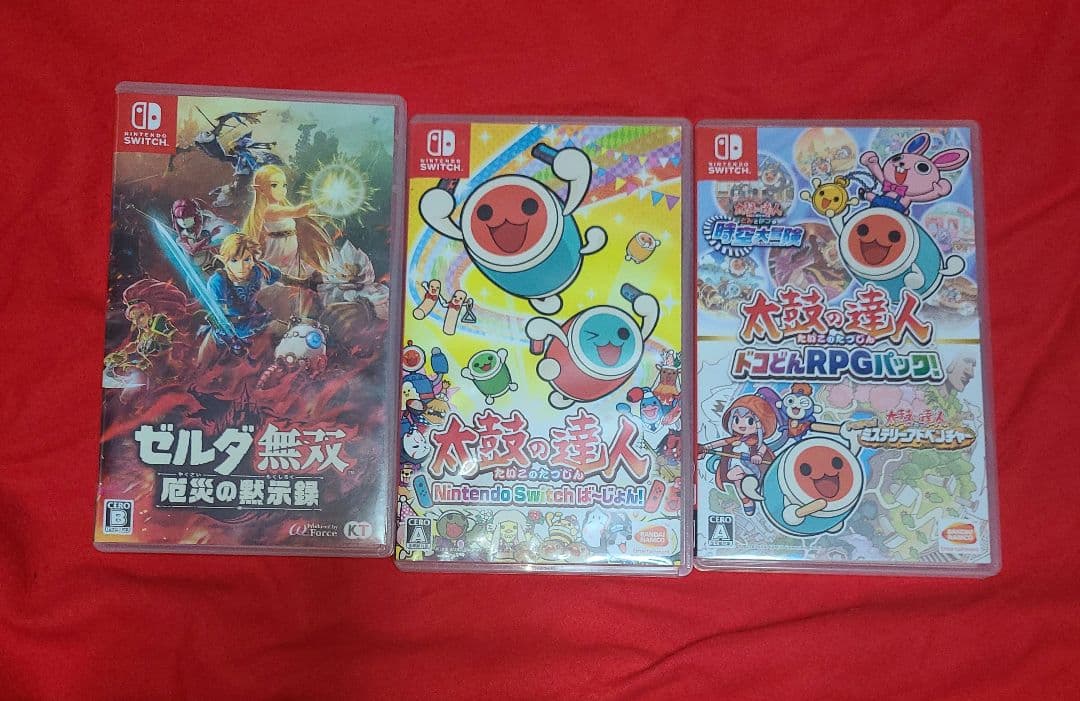 Nintendo Switch ゼルダの伝説、無双・太鼓の達人 4本セット