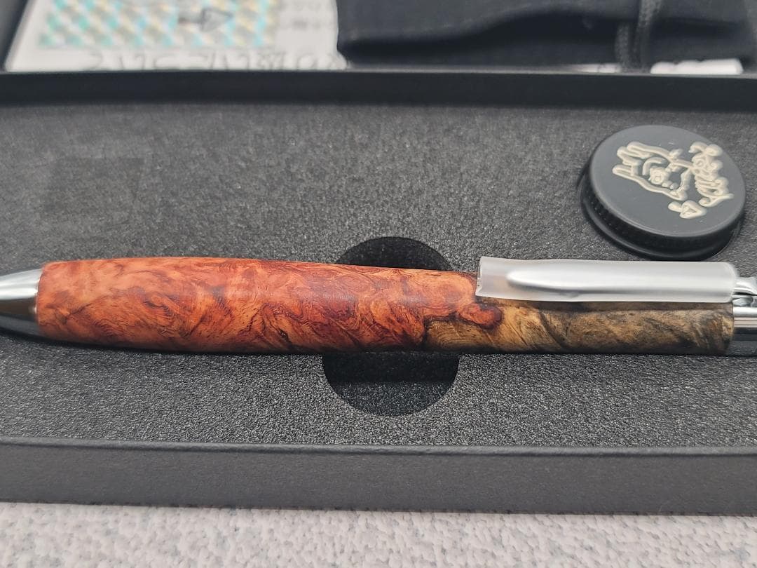 新品　こぶた工房　極上+花梨瘤　トリコロール瘤　シャープペンシル0.5