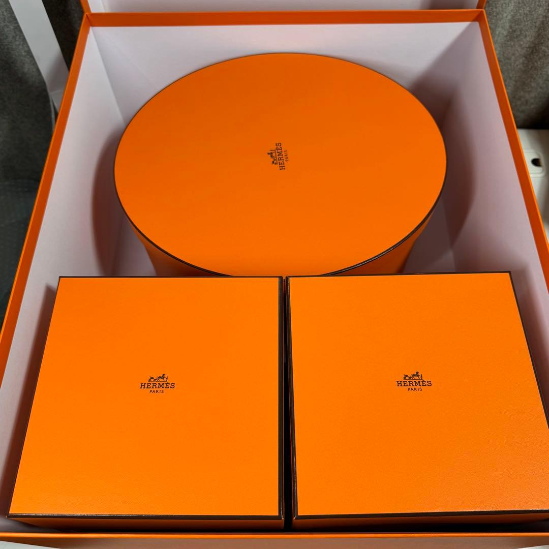 プ*読様 HERMES 空き箱 4つセット 巾着 ショッパー付き 空箱 特大 ラ