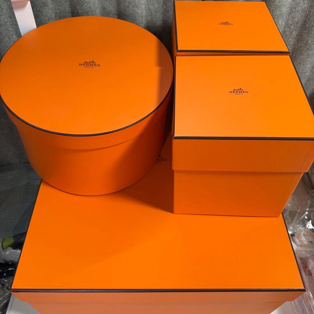 プ*読様 HERMES 空き箱 4つセット 巾着 ショッパー付き 空箱 特大 ラ