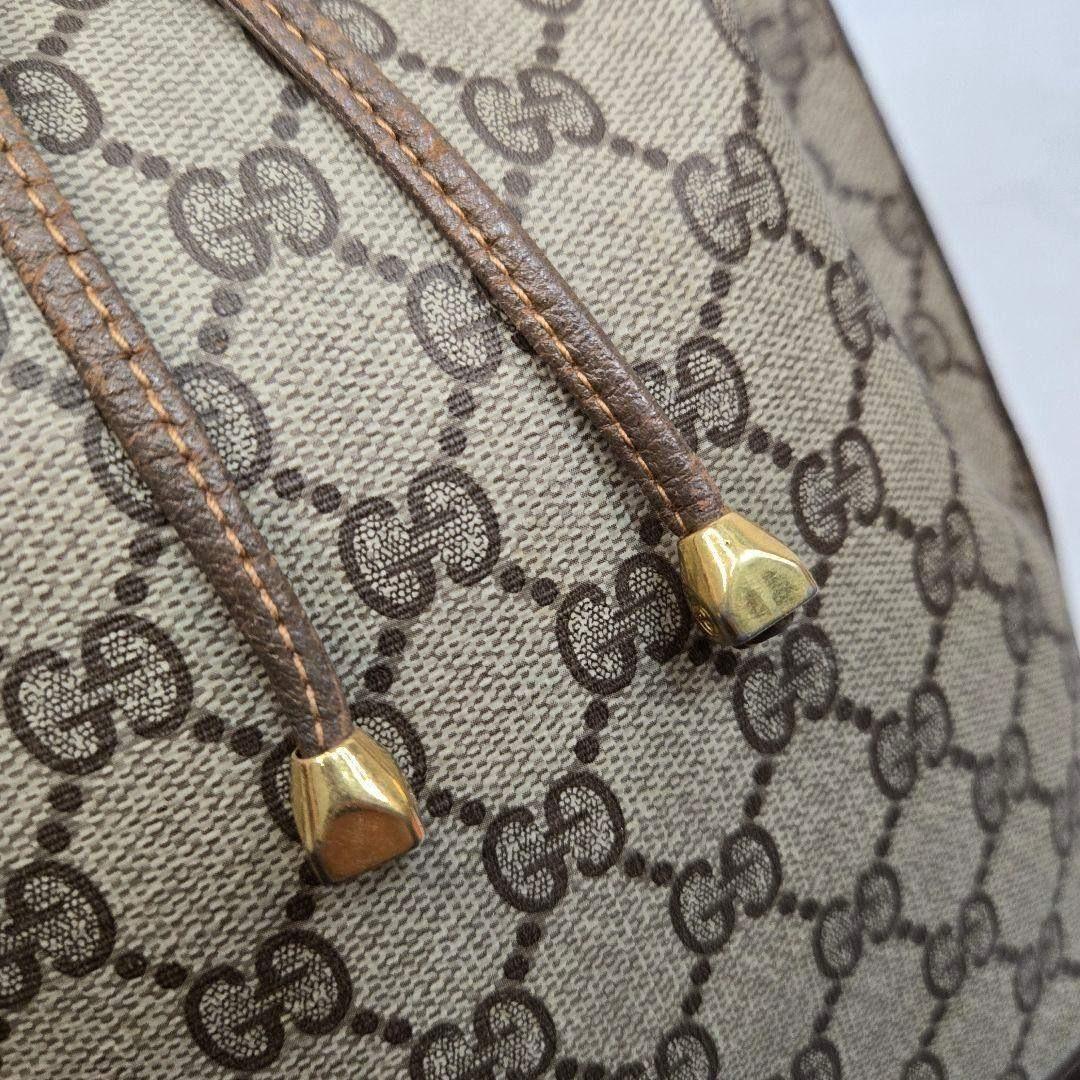 GUCCI ショルダーバッグ 巾着型 GGスプリーム シェリーライン
